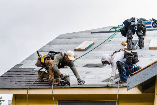 Professional Gutter Installation technician working in Shellsburg, IA